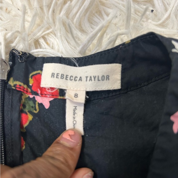 ◾️Rebecca Taylor Floral Peplum 100% Cotton Top - Picture 3 of 6